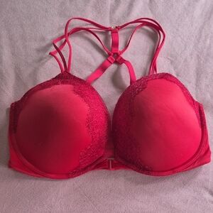 Elegant Red Lace Women's Bra